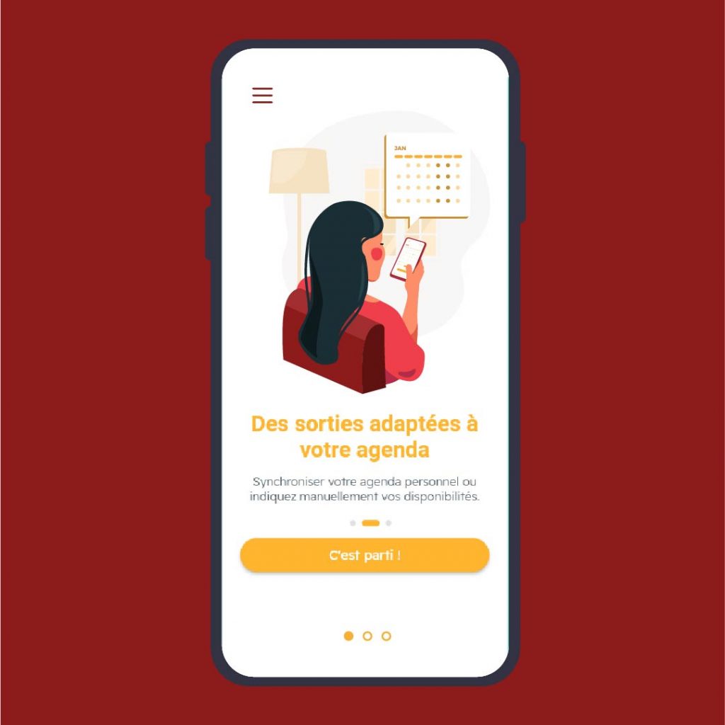 illustration personnalisée pour une application mobile