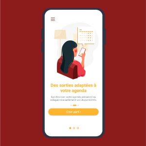 illustration personnalisée pour une application mobile