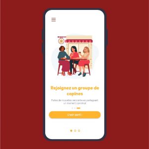 téléphone portable avec une illustration personnalisée