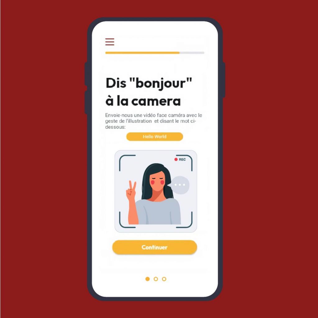 téléphone portable qui affiche une étape sur une application mobile