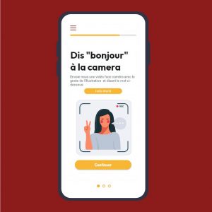 téléphone portable qui affiche une étape sur une application mobile
