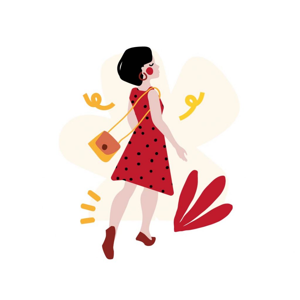 illustration d'une jeune femme
