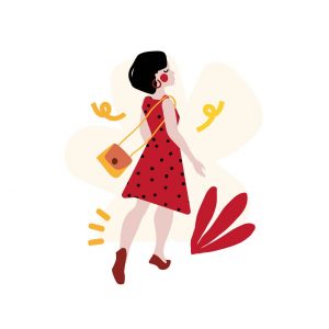 illustration d'une jeune femme